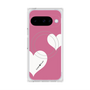 プレミアムスクエアケース with Pixelsnap［ Two Hearts - Pink ］