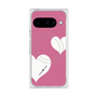 プレミアムスクエアケース with Pixelsnap［ Two Hearts - Pink ］
