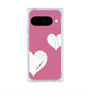 プレミアムスクエアケース with Pixelsnap［ Two Hearts - Pink ］