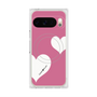プレミアムスクエアケース with Pixelsnap［ Two Hearts - Pink ］