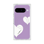 プレミアムスクエアケース with Pixelsnap［ Two Hearts - Purple ］