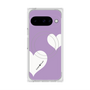 プレミアムスクエアケース with Pixelsnap［ Two Hearts - Purple ］