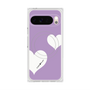 プレミアムスクエアケース with Pixelsnap［ Two Hearts - Purple ］