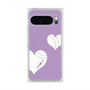 プレミアムスクエアケース with Pixelsnap［ Two Hearts - Purple ］