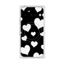 プレミアムスクエアケース with Pixelsnap［ Dot Hearts - Black ］
