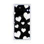 プレミアムスクエアケース with Pixelsnap［ Dot Hearts - Black ］
