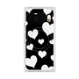 プレミアムスクエアケース with Pixelsnap［ Dot Hearts - Black ］