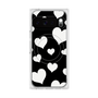 プレミアムスクエアケース with Pixelsnap［ Dot Hearts - Black ］