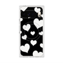 プレミアムスクエアケース with Pixelsnap［ Dot Hearts - Black ］