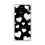 プレミアムスクエアケース with Pixelsnap［ Dot Hearts - Black ］