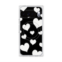 プレミアムスクエアケース with Pixelsnap［ Dot Hearts - Black ］