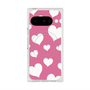プレミアムスクエアケース with Pixelsnap［ Dot Hearts - Pink ］