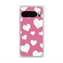 プレミアムスクエアケース with Pixelsnap［ Dot Hearts - Pink ］
