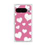 プレミアムスクエアケース with Pixelsnap［ Dot Hearts - Pink ］