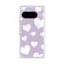 プレミアムスクエアケース with Pixelsnap［ Dot Hearts - Purple ］
