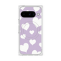 プレミアムスクエアケース with Pixelsnap［ Dot Hearts - Purple ］