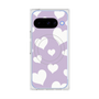 プレミアムスクエアケース with Pixelsnap［ Dot Hearts - Purple ］