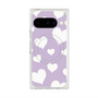 プレミアムスクエアケース with Pixelsnap［ Dot Hearts - Purple ］