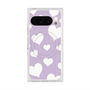 プレミアムスクエアケース with Pixelsnap［ Dot Hearts - Purple ］