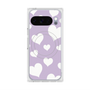 プレミアムスクエアケース with Pixelsnap［ Dot Hearts - Purple ］