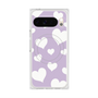 プレミアムスクエアケース with Pixelsnap［ Dot Hearts - Purple ］