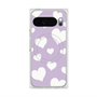 プレミアムスクエアケース with Pixelsnap［ Dot Hearts - Purple ］