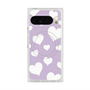 プレミアムスクエアケース with Pixelsnap［ Dot Hearts - Purple ］