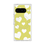 プレミアムスクエアケース with Pixelsnap［ Dot Hearts - Yellow ］
