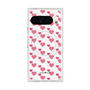 プレミアムスクエアケース with Pixelsnap［ Stripe Hearts - Pink ］