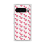 プレミアムスクエアケース with Pixelsnap［ Stripe Hearts - Pink ］