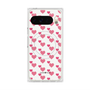 プレミアムスクエアケース with Pixelsnap［ Stripe Hearts - Pink ］
