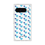 プレミアムスクエアケース with Pixelsnap［ Stripe Hearts - Blue ］