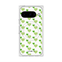 プレミアムスクエアケース with Pixelsnap［ Stripe Hearts - Green ］
