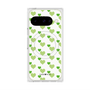 プレミアムスクエアケース with Pixelsnap［ Stripe Hearts - Green ］