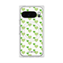 プレミアムスクエアケース with Pixelsnap［ Stripe Hearts - Green ］
