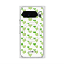 プレミアムスクエアケース with Pixelsnap［ Stripe Hearts - Green ］