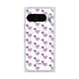 プレミアムスクエアケース with Pixelsnap［ Stripe Hearts - Purple ］
