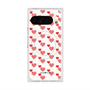 プレミアムスクエアケース with Pixelsnap［ Stripe Hearts - Red ］
