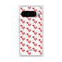 プレミアムスクエアケース with Pixelsnap［ Stripe Hearts - Red ］