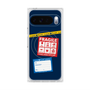 プレミアムスクエアケース with Pixelsnap［ FRAGILE Stickers - Navy ］
