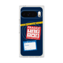 プレミアムスクエアケース with Pixelsnap［ FRAGILE Stickers - Navy ］
