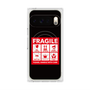 プレミアムスクエアケース with Pixelsnap［ FRAGILE Sticker - Black ］