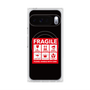 プレミアムスクエアケース with Pixelsnap［ FRAGILE Sticker - Black ］