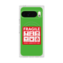 プレミアムスクエアケース with Pixelsnap［ FRAGILE Sticker - Green ］