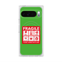 プレミアムスクエアケース with Pixelsnap［ FRAGILE Sticker - Green ］