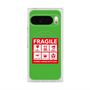 プレミアムスクエアケース with Pixelsnap［ FRAGILE Sticker - Green ］