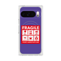 プレミアムスクエアケース with Pixelsnap［ FRAGILE Sticker - Purple ］