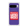 プレミアムスクエアケース with Pixelsnap［ FRAGILE Sticker - Purple ］