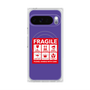 プレミアムスクエアケース with Pixelsnap［ FRAGILE Sticker - Purple ］