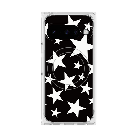 プレミアムスクエアケース with Pixelsnap［ Stars - Black ］